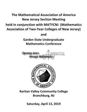 Raritan Valley Community College (Joint with MATYCNJ)