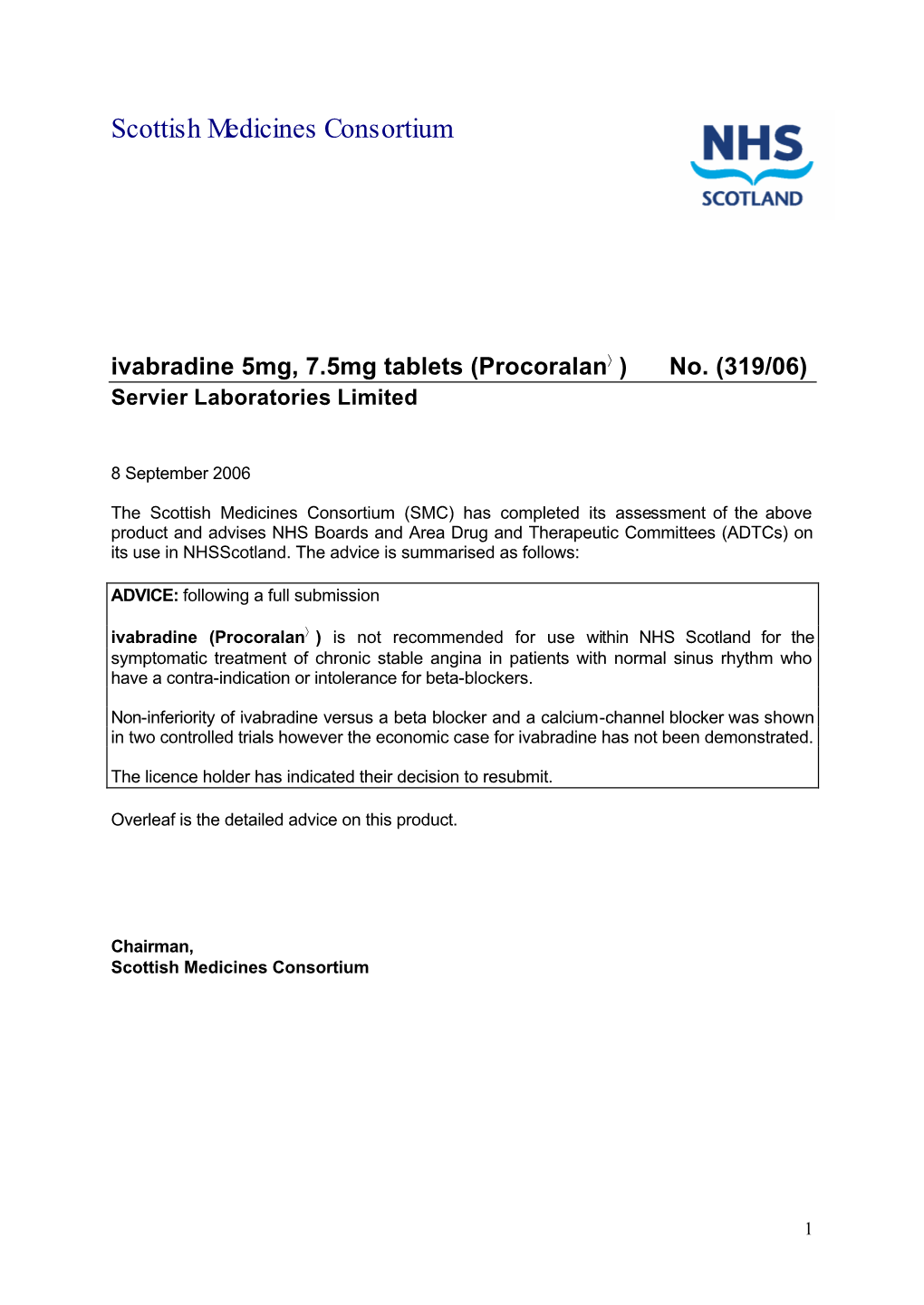 Ivabradine 5Mg 7.5Mg Tablets Procoralan 319-06