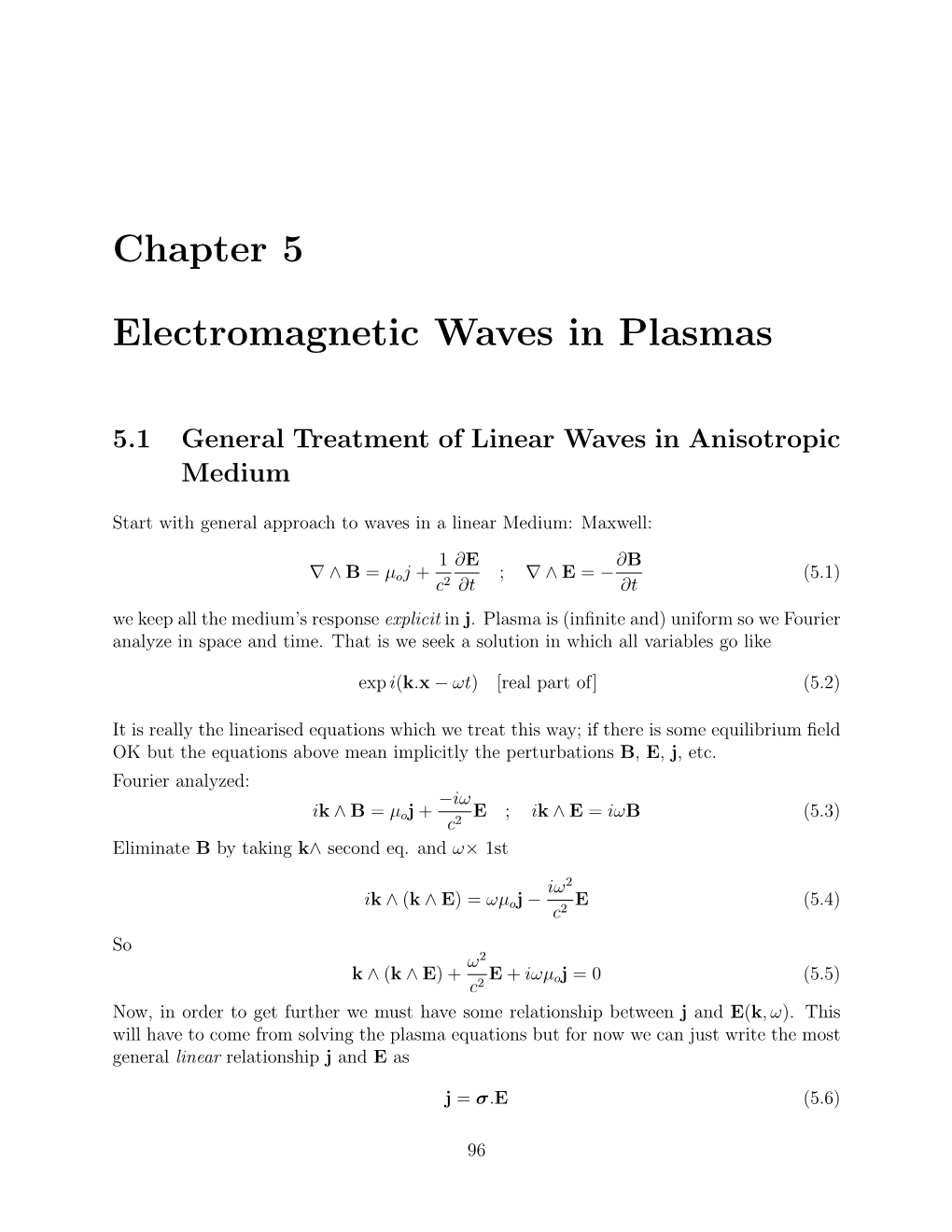 Chapter 5 Electromagnetic Waves in Plasmas