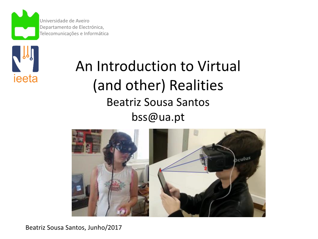 Virtual and Augmented Reality