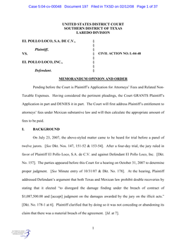 Case 5:04-Cv-00048 Document 197 Filed in TXSD on 02/12/08 Page 1 of 37