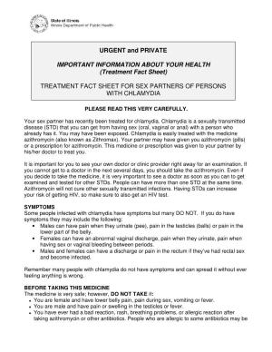 Treatment Fact Sheet for Sex Partners of Persons