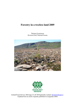 Icelandic Forestry in 2002: a Short Synopsis