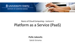 Platform As a Service (Paas)