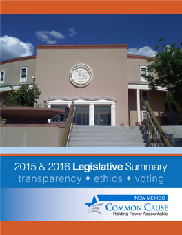 Legislative Summary and Scorecard
