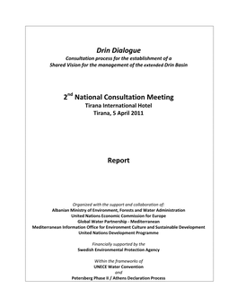 Drin Dialogue 2 National Consultation Meeting Report
