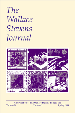 Spring 2004 the Wallace Stevens Journal