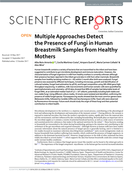 Multiple Approaches Detect the Presence of Fungi in Human