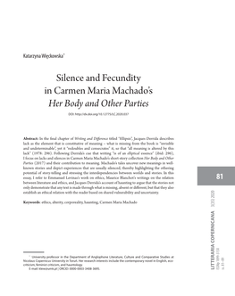 Silence and Fecundity in Carmen Maria Machado's Her Body And