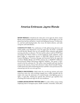America Embraces Jayms Blonde