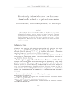 Relationally Defined Clones of Tree Functions Closed Under Selection Or