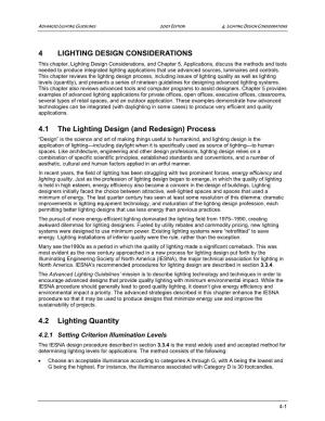 4 Lighting Design Considerations 4.1