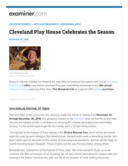 Cleveland Play House Celebrates the Season