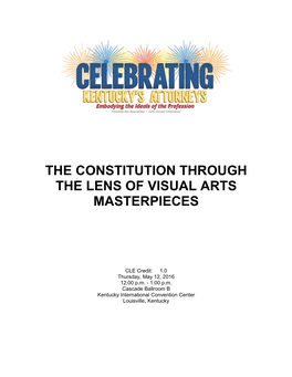 The Constitution Through the Lens of Visual Arts Masterpieces