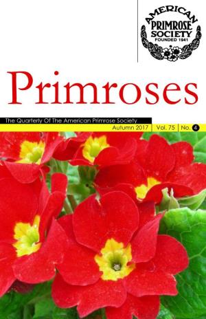 The Quarterly of the American Primrose Society Autumn 2017 Vol