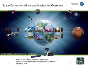 Space Communications and Navigation Overview