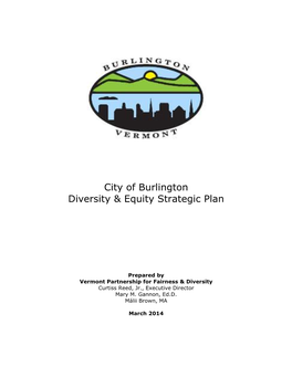 City of Burlington Diversity & Equity Strategic Plan