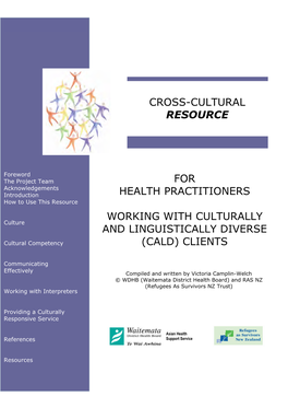 Cross-Cultural Resource for Health Practitioners Working with Culturally and Linguistically Diverse Clients (CALD)