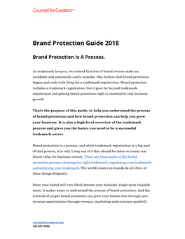 Brand Protection Guide 2018