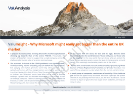 Valuinsight – Why Microsoft Might Really Get Bigger Than the Entire UK Market