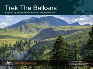 Trek the Balkans Climb the Highest Peaks of Kosovo, Montenegro, Albania and Macedonia