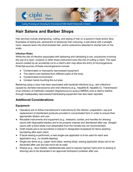 Hair Salons and Barber Shops