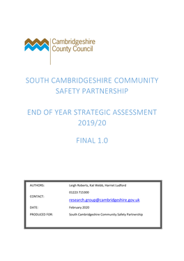 South Cambridgeshire Community Safety Partnership