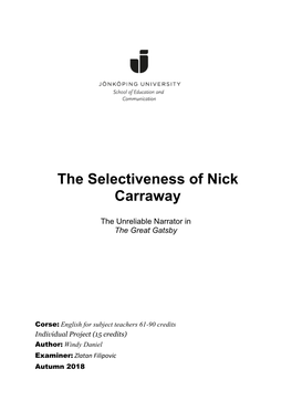The Selectiveness of Nick Carraway