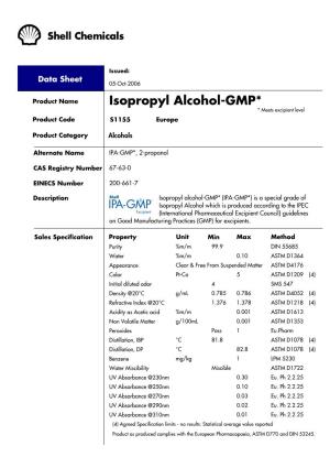 Isopropyl Alcohol-GMP (IPA-GMP)