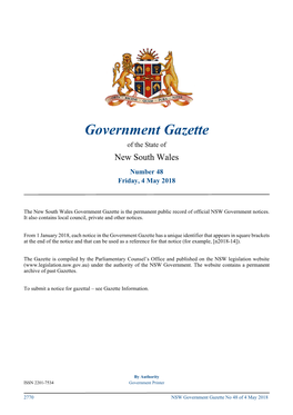 Government Gazette No 48 of Friday4 May 2018