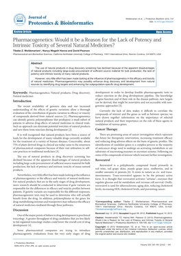 Pharmacogenetics: Would It Be a Reason for the Lack of Potency and Intrinsic Toxicity of Several Natural Medicines? Tibebe Z