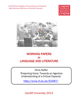 WORKING PAPERS in LANGUAGE and LITERATURE