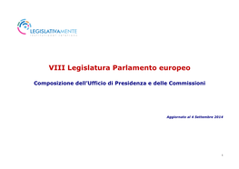 VIII Legislatura Parlamento Europeo