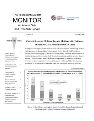 The Texas Birth Defects MONITOR an Annual Data and Research Update