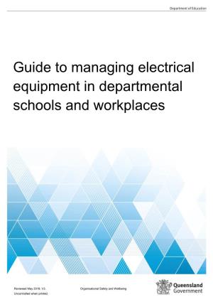 Guide to Managing Electrical Equipment in Departmental Schools and Workplaces