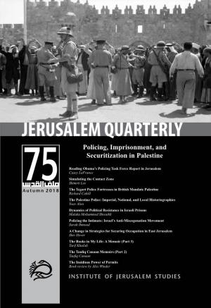 Jerusalem Quarterly Edition 75 (In Pdf)