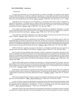 CIVIL PROCEDURE ) Admissions a Request for Admission As to the Genuineness of a Letter, Excludable As Evidence Under Kosrae