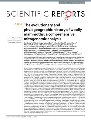The Evolutionary and Phylogeographic History of Woolly Mammoths: a Comprehensive Mitogenomic Analysis