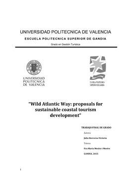 Wild Atlantic Way: Proposals for Sustainable Coastal Tourism Development”
