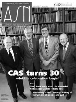 CAS Turns 30 —Let the Celebration Begin!