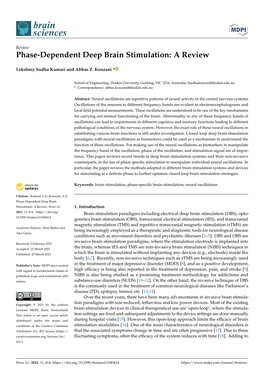 Phase-Dependent Deep Brain Stimulation: a Review