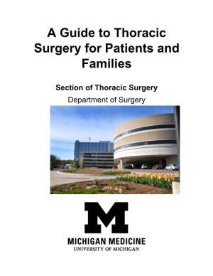 A Guide to Thoracic Surgery for Patients and Families