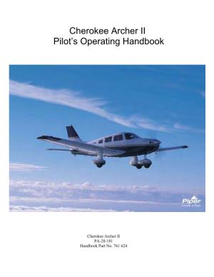 Cherokee Archer II Pilot's Operating Handbook