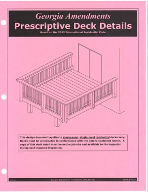 Prescriptive Deck Details