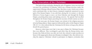About the Persecution of Christians