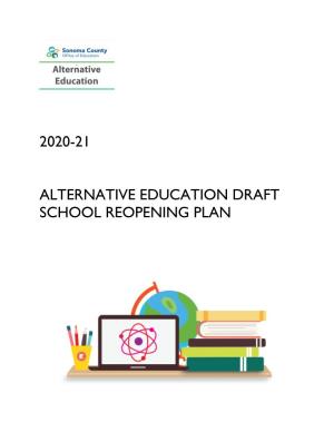 2020-21 Alternative Education School Reopening Plan