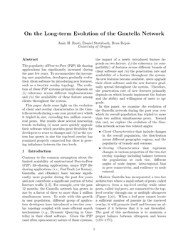 On the Long-Term Evolution of the Gnutella Network
