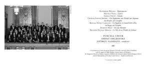 Purcell Choir Orfeo Orchestra György Vashegyi, Conductor