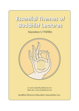 Essential Themes of Buddhist Lectures