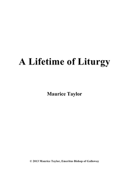 Lifetime of Liturgy